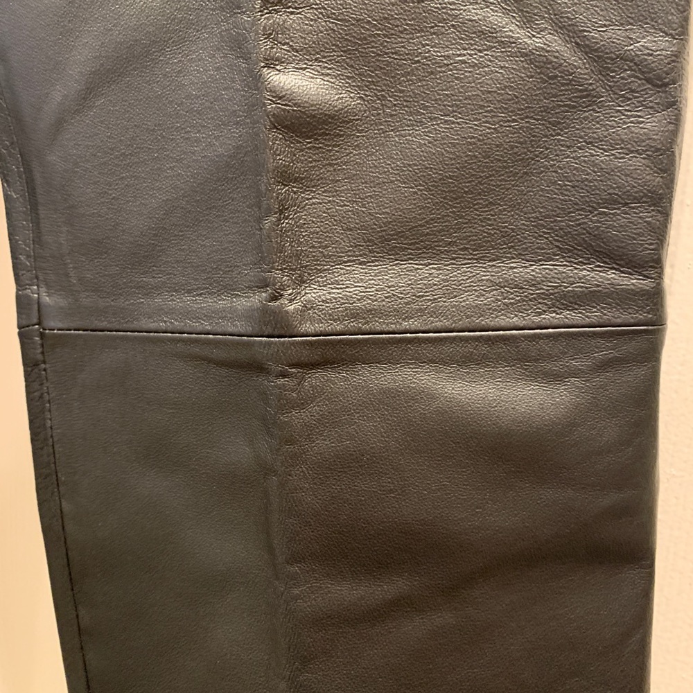 Vtg Clio Patchwork Leather Pants - image 3